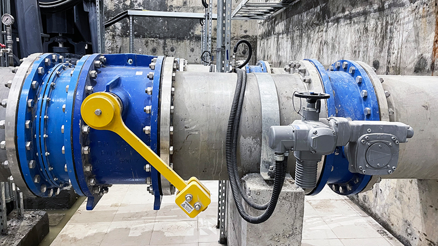AVK butterfly valves installed in wastewater treatment plant upgrade