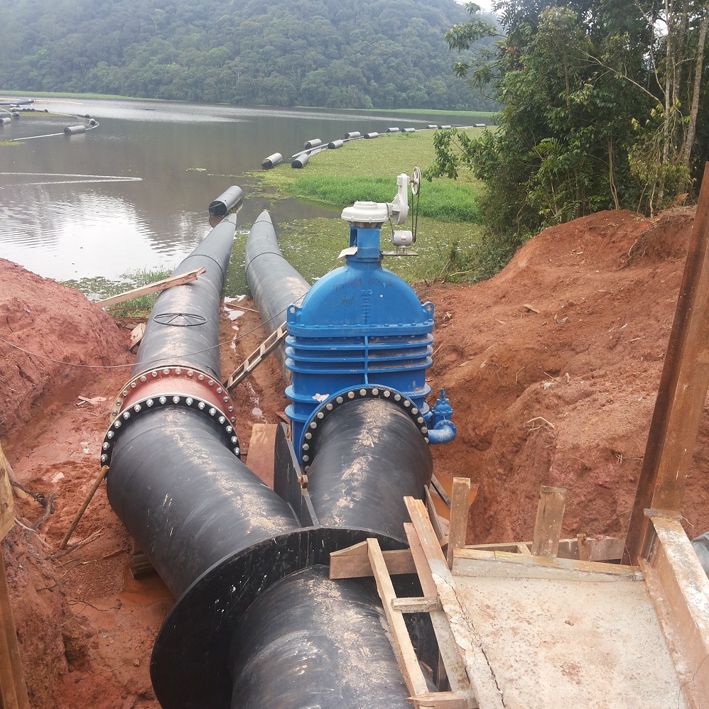 AVK series 54 metal seated gate valves installed in Brasil