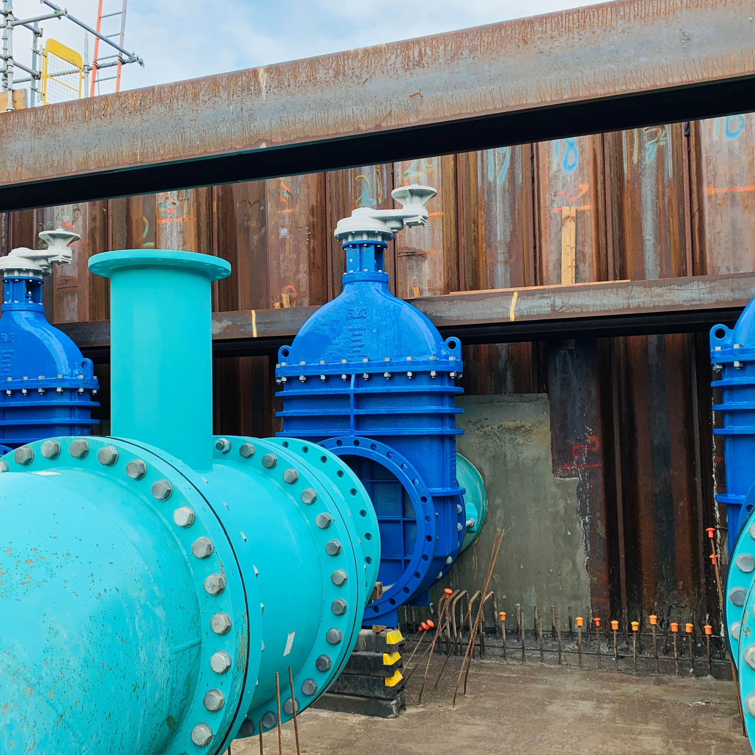 Gate Valve Storage Rack Metal seated gate valves in award-winning project
