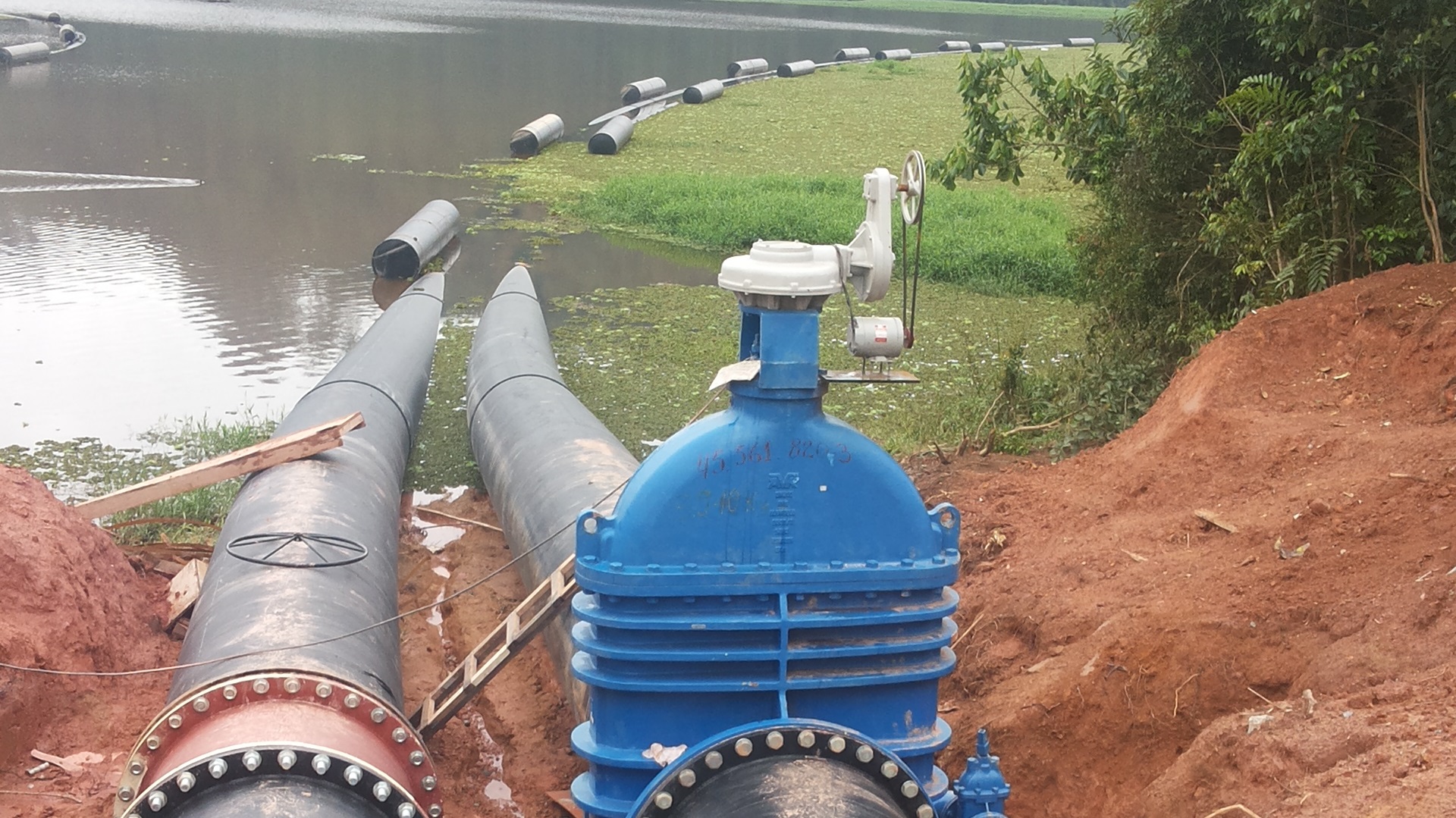 View of AVK valves being installed in Sao Paolo, Brazil