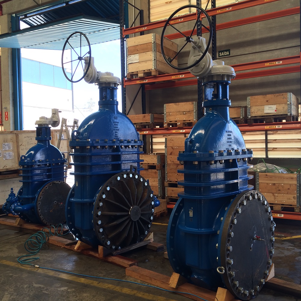 AVK valves series 54 in Brazil, before installation