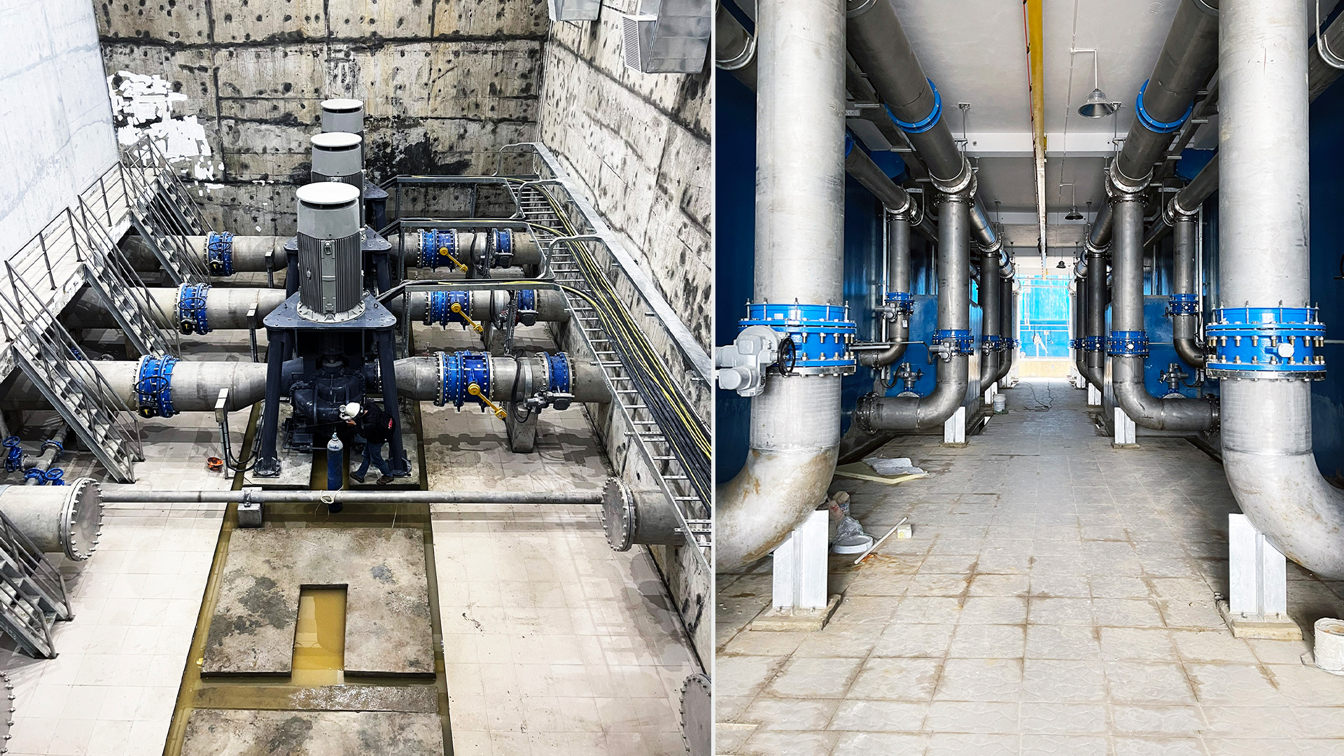 Blue AVK valves installed at the Hoa Lien wastewater treatment plant in Vietnam