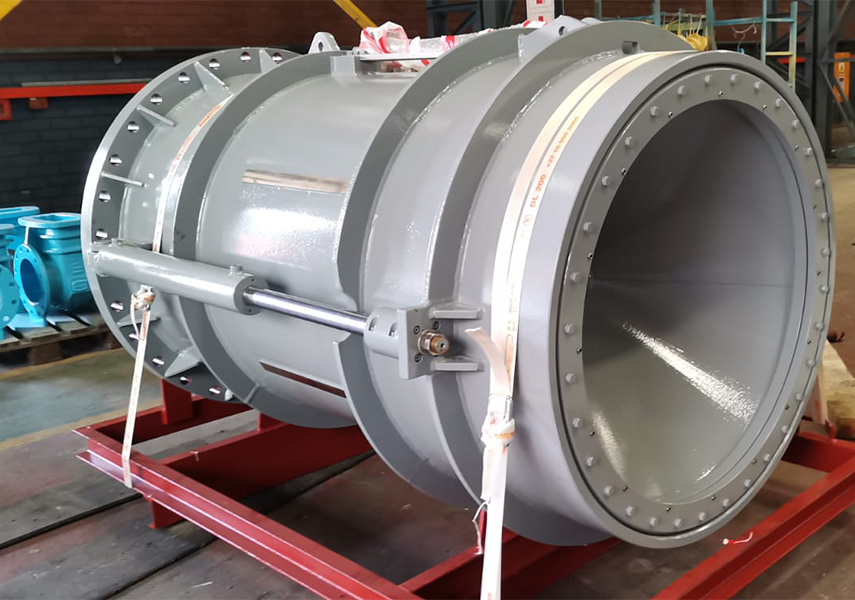 Fixed cone valve from Glenfield ready to be installed on the new hydroelectric dam in Zimbabwe