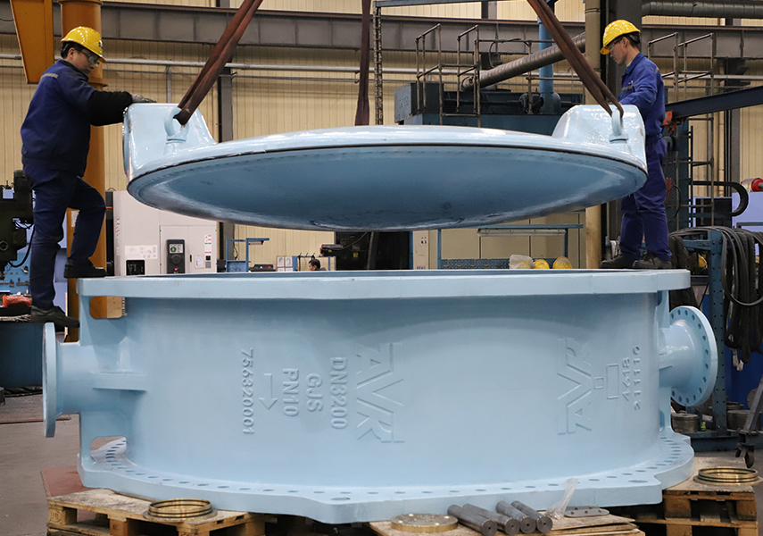 DN3200 AVK butterfly valve ready for installation in China