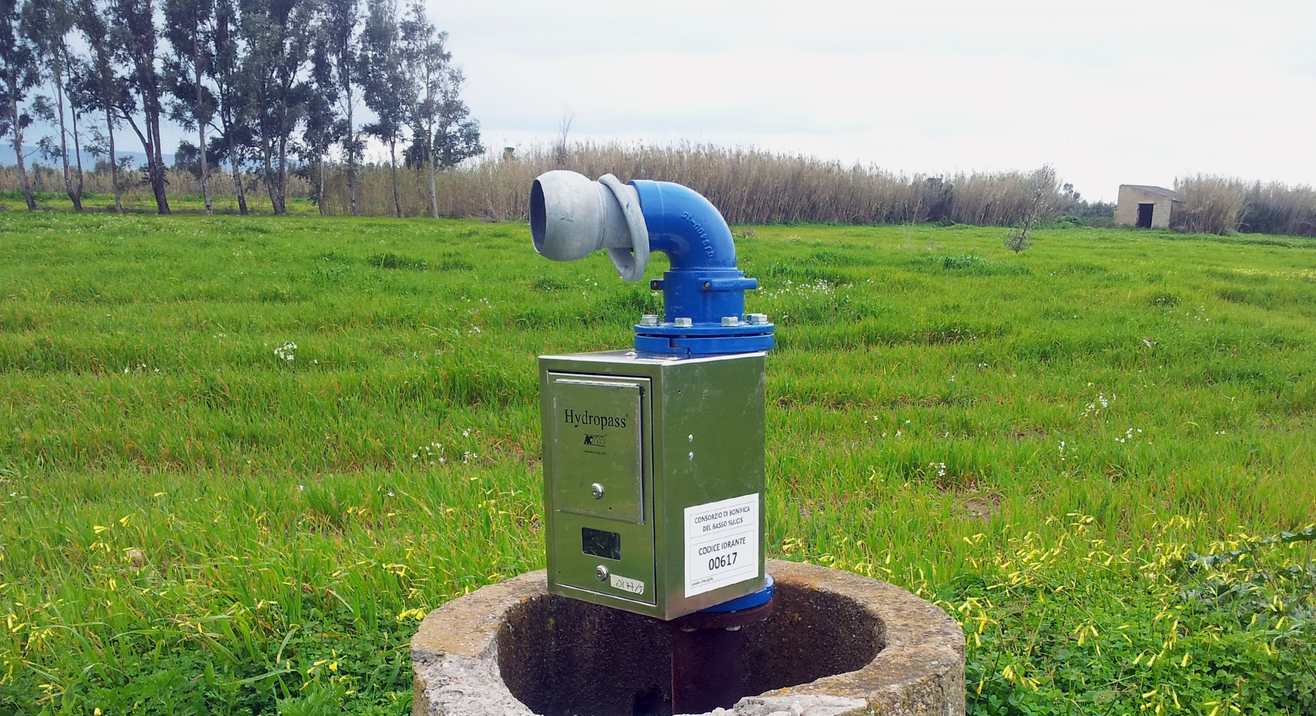Irrigation hydrant with Hydropass installed in the field