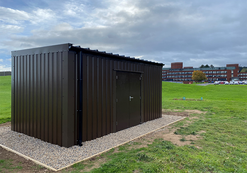 The above-ground housing protecting the installation 