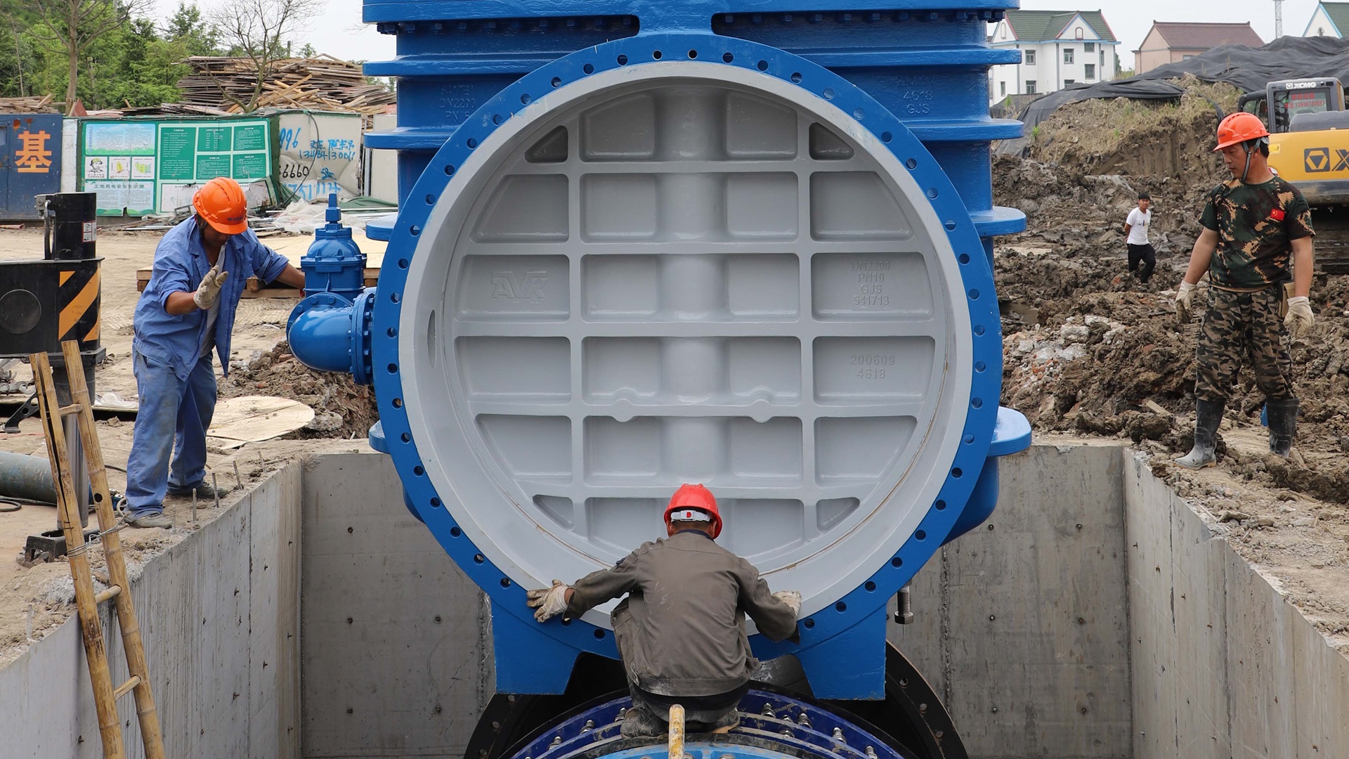 largest gate valve ever supplied by AVK has just been installed in a wastewater system in China