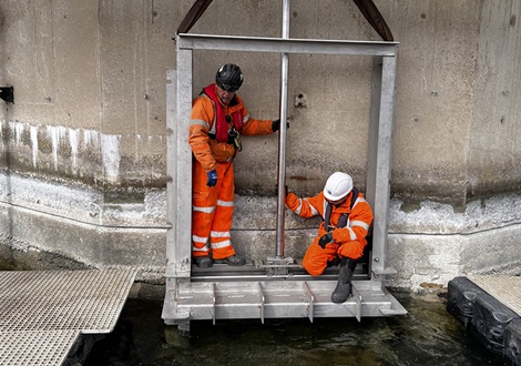 Preparing for underwater penstock replacement