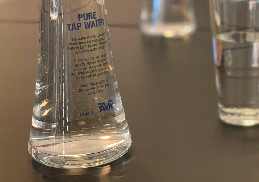 Pure ground water from the tap served at the AVK Visitor Centre in Denmark