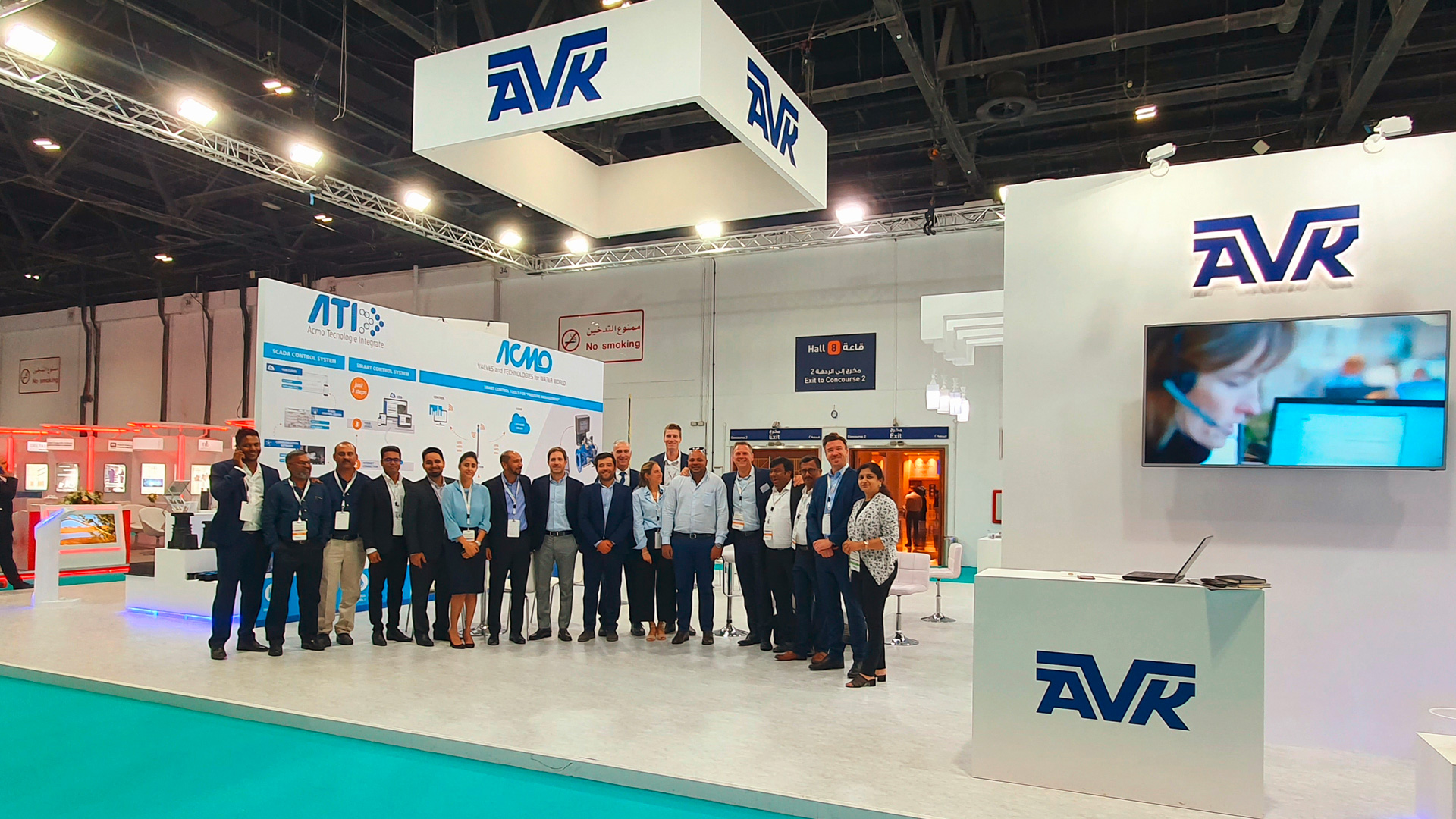 AVK stand with all employees attending WETEX