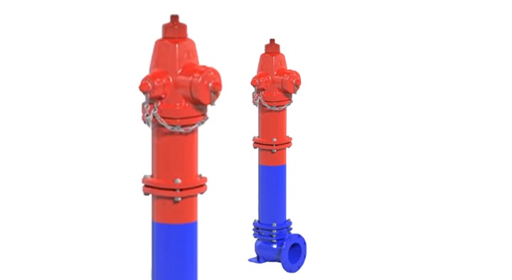 AVK dry barrel fire hydrant animation