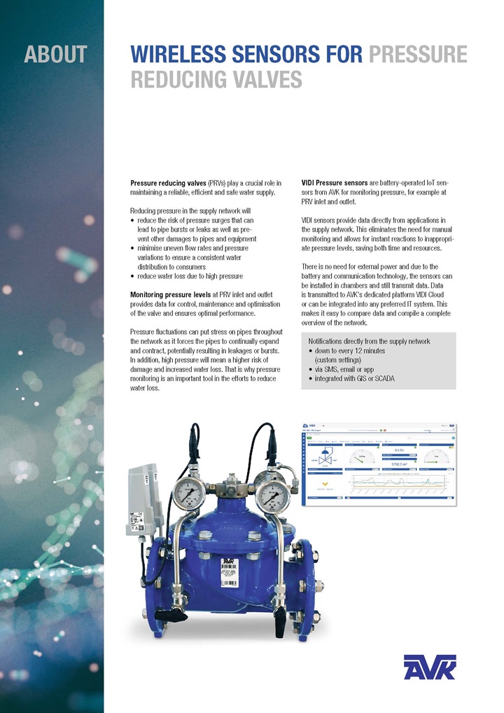 Smart water PRV pressure sensor leaflet